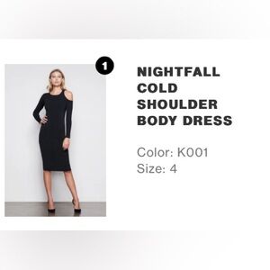 GOOD AMERICAN NIGHTFALL COLD SHOULDER DRESS